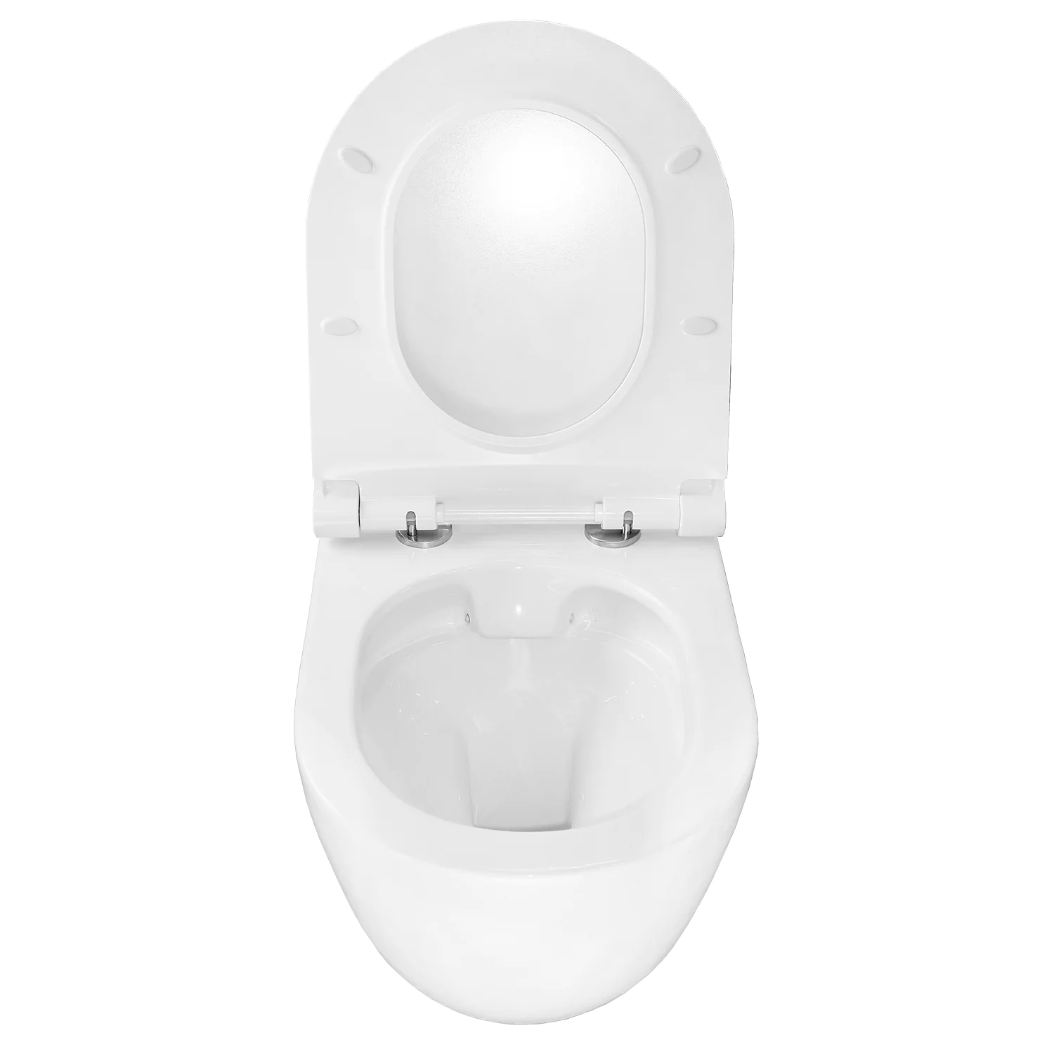 Унитаз подвесной Azario Geno 490х360х360 безободковый, с ультратонким сиденьем микроклифт (AZ2196D) — фото №5