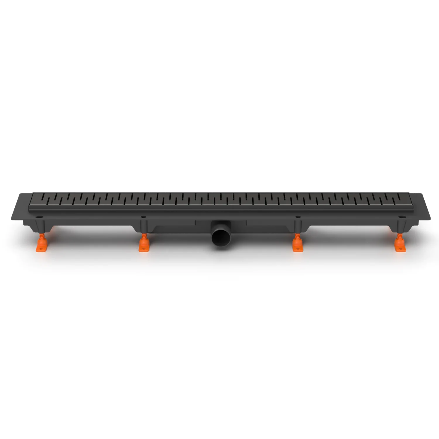 Душевой лоток AZARIO D50 Medium 650 мм, боковой слив, пластиковый, перфорированная решетка, черный (AZ-CH 650/50 MC) — фото №3