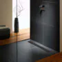 Душевой лоток AZARIO D50 Medium 750 мм, боковой слив, пластиковый, перфорированная решетка, черный (AZ-CH 750/50 MC) — фото №6