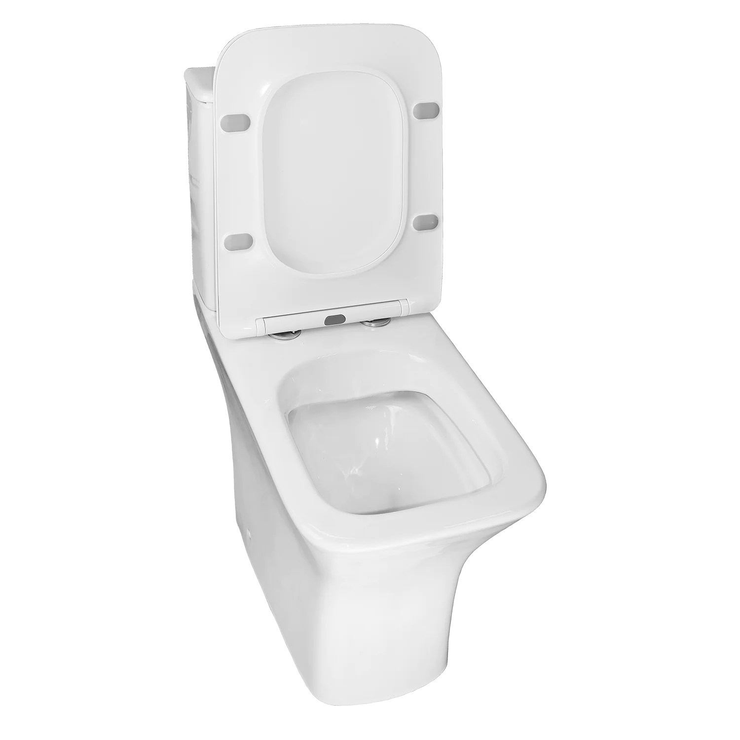 Унитаз-компакт Azario FRETTA Square N 340х650х770 напольный, безободковый, c быстросъемным сиденьем микролифт (AZ-1038A N) — фото №4