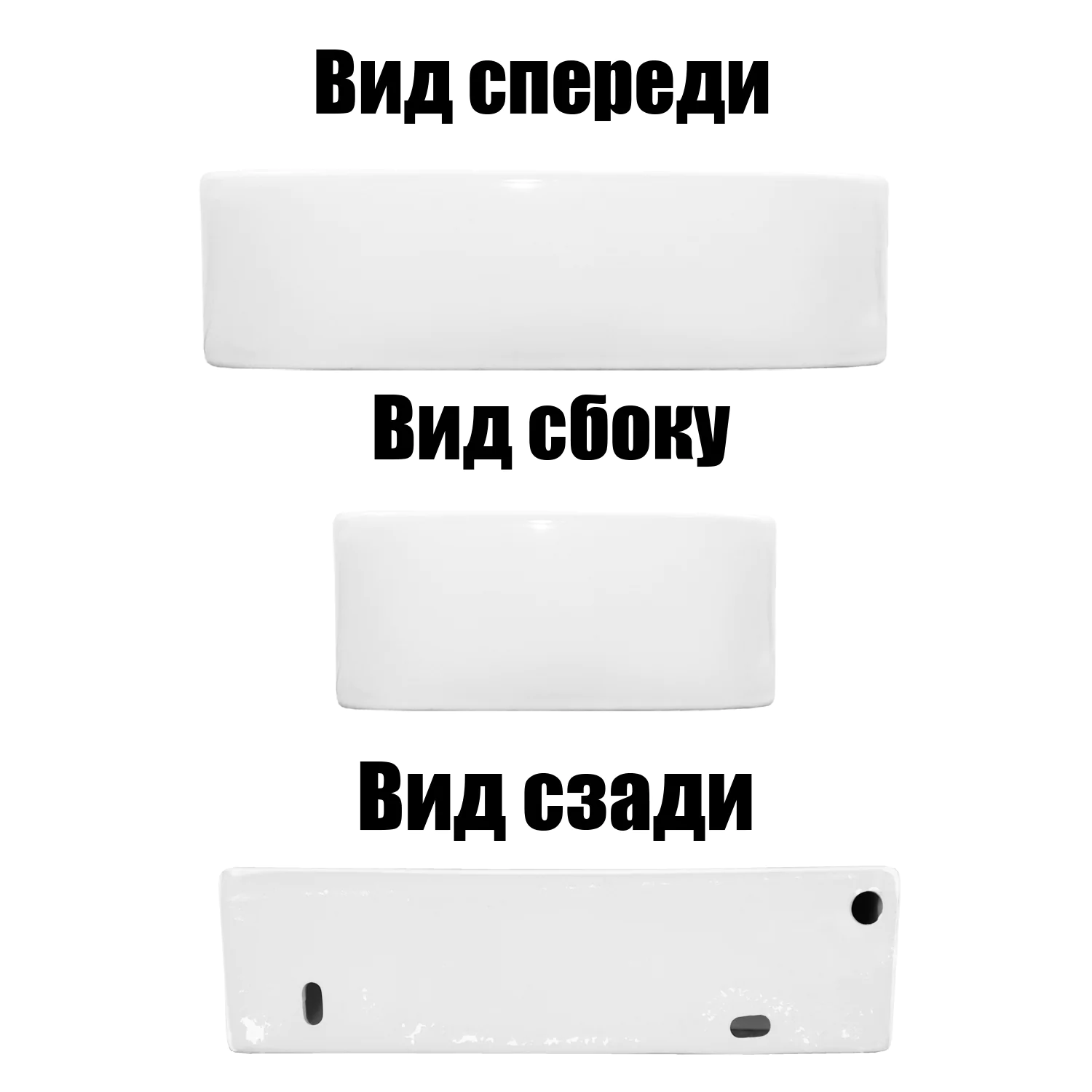 Раковина-чаша Azario 370х185х90 накладная, угловая, подвесная, прямоугольная, белый глянец (AZ-5092L) — фото №3