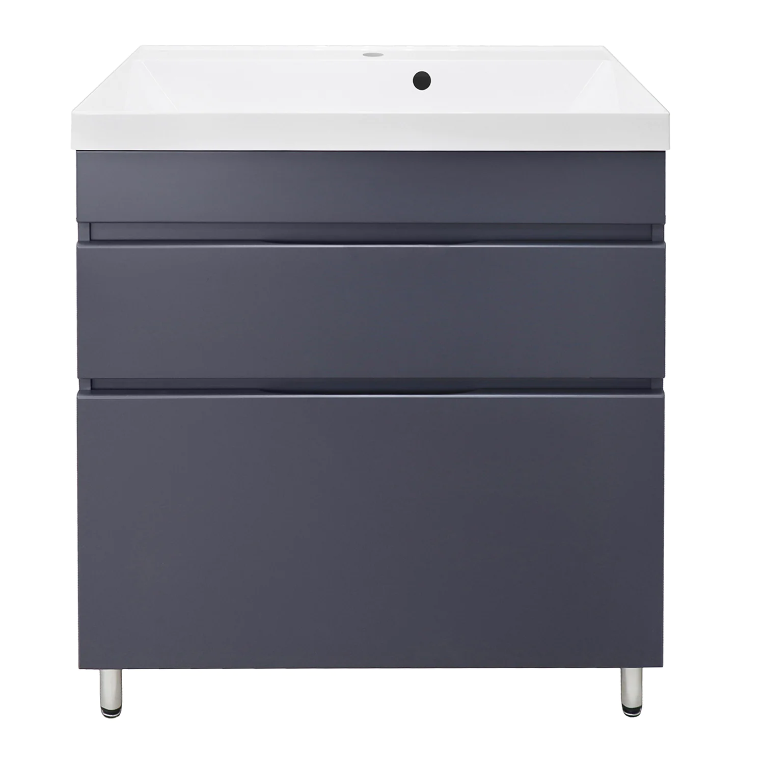 Тумба Azario Эстима 80/2Н напольная БЕЗ РАКОВИНЫ Астория 80 Графит (CS00094552) — фото №4