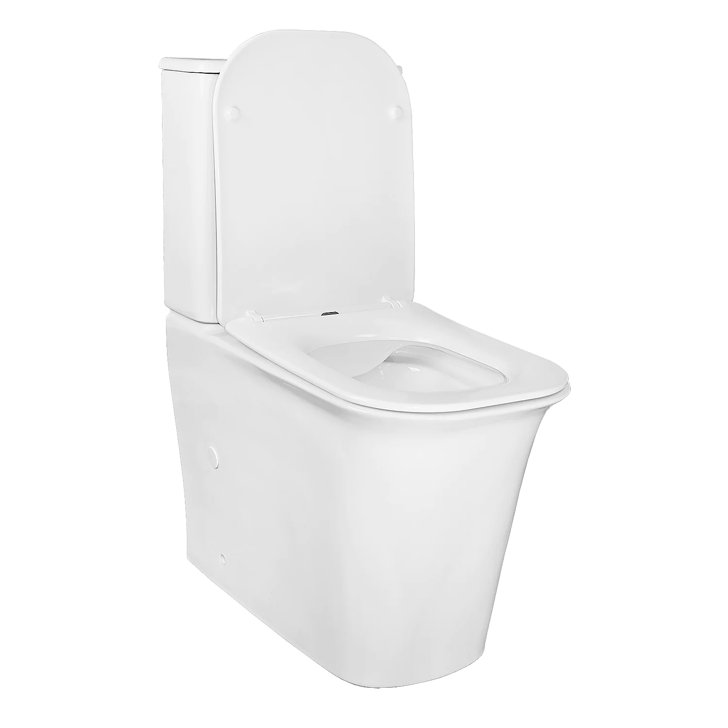 Унитаз-компакт Azario VELISE 355х625×810 напольный, безободковый в комплекте с быстросъемным сиденьем микролифт (AZ-1222A) — фото №2