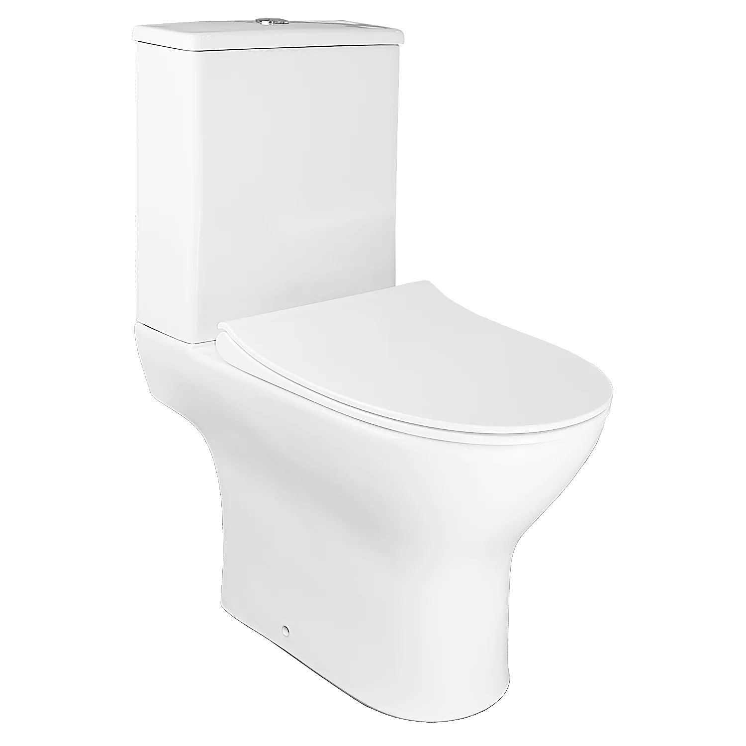 Унитаз-компакт Azario Mist 385х610х800 напольный, безободковый, с быстросъемным сиденьем микролифт (AZ-45) — фото №1