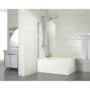 Душевая шторка Azario MERRIT 800х1400 прозрачное стекло 6 мм. профиль серебро (NF6211 800) — фото №2