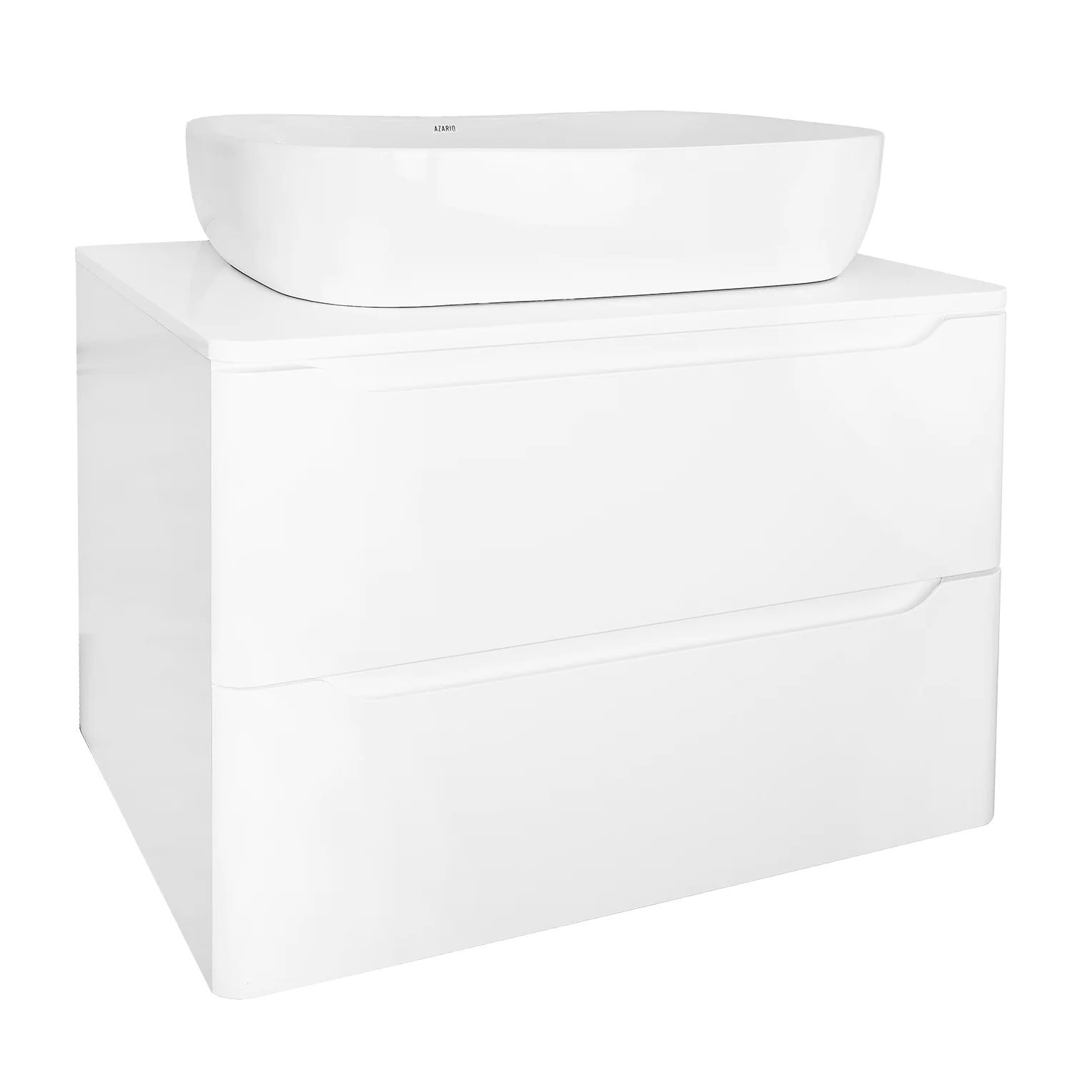 Тумба Azario LOTOS 70/2 700х460х500 подвесная, без раковины, белый гланцевый (CS00084143) — фото №2