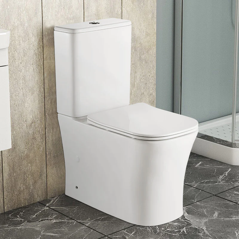 Унитаз-компакт Azario ANTEO SQUARE 385х630х820 напольный, безободковый, с быстросъемным сиденьем микролифт (AZ-1218A) — фото №15