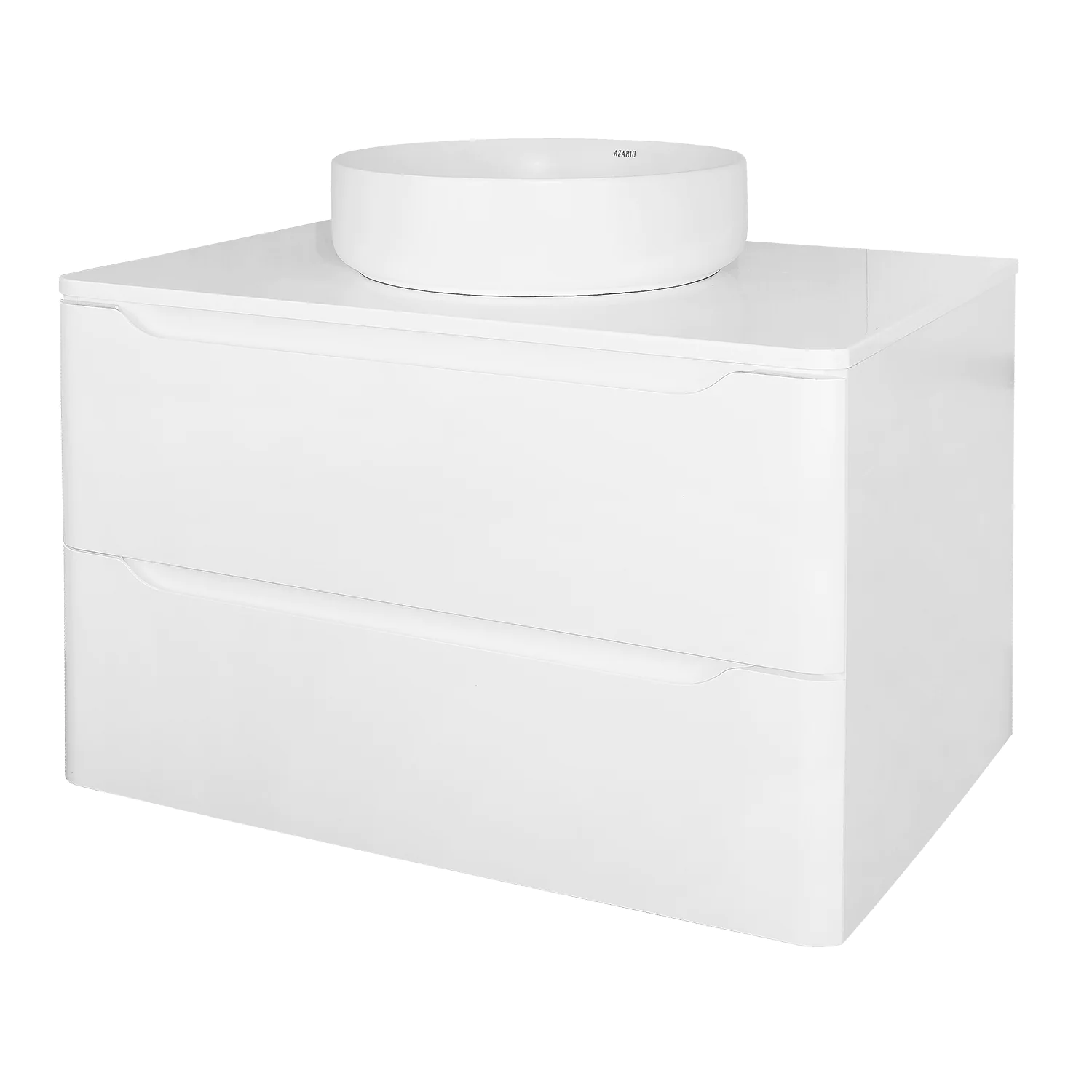 Тумба Azario LOTOS 70/2 700х460х500 подвесная, без раковины, белый гланцевый (CS00084143) — фото №4