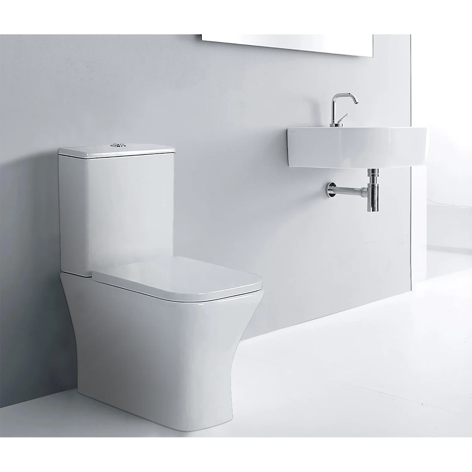 Унитаз-компакт Azario Blaise 385х615х801 напольный, безободковый с быстросъемным сиденьем микролифт (AZ-55-1) — фото №16