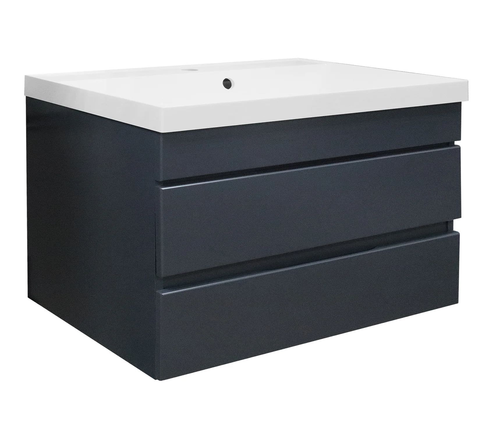 Комплект Azario Тумба Эстима 80/2 795х447х555 подвесная, с раковиной Астория 80, графит (CS00094589) — фото №2