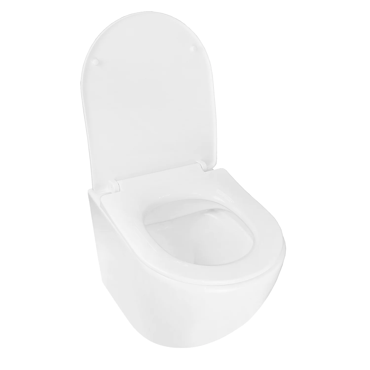 Унитаз подвесной Azario PRO 360х480х3500 безободковый, c быстросъемным сиденьем микролифт полипропилен (CS-1049SB) — фото №3