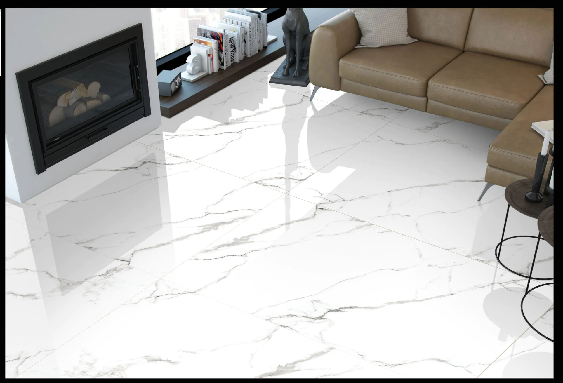 Плитка керамогранитная AZARIO CANOVA WHITE 60х120 Sugar (P4110821144) — фото №7