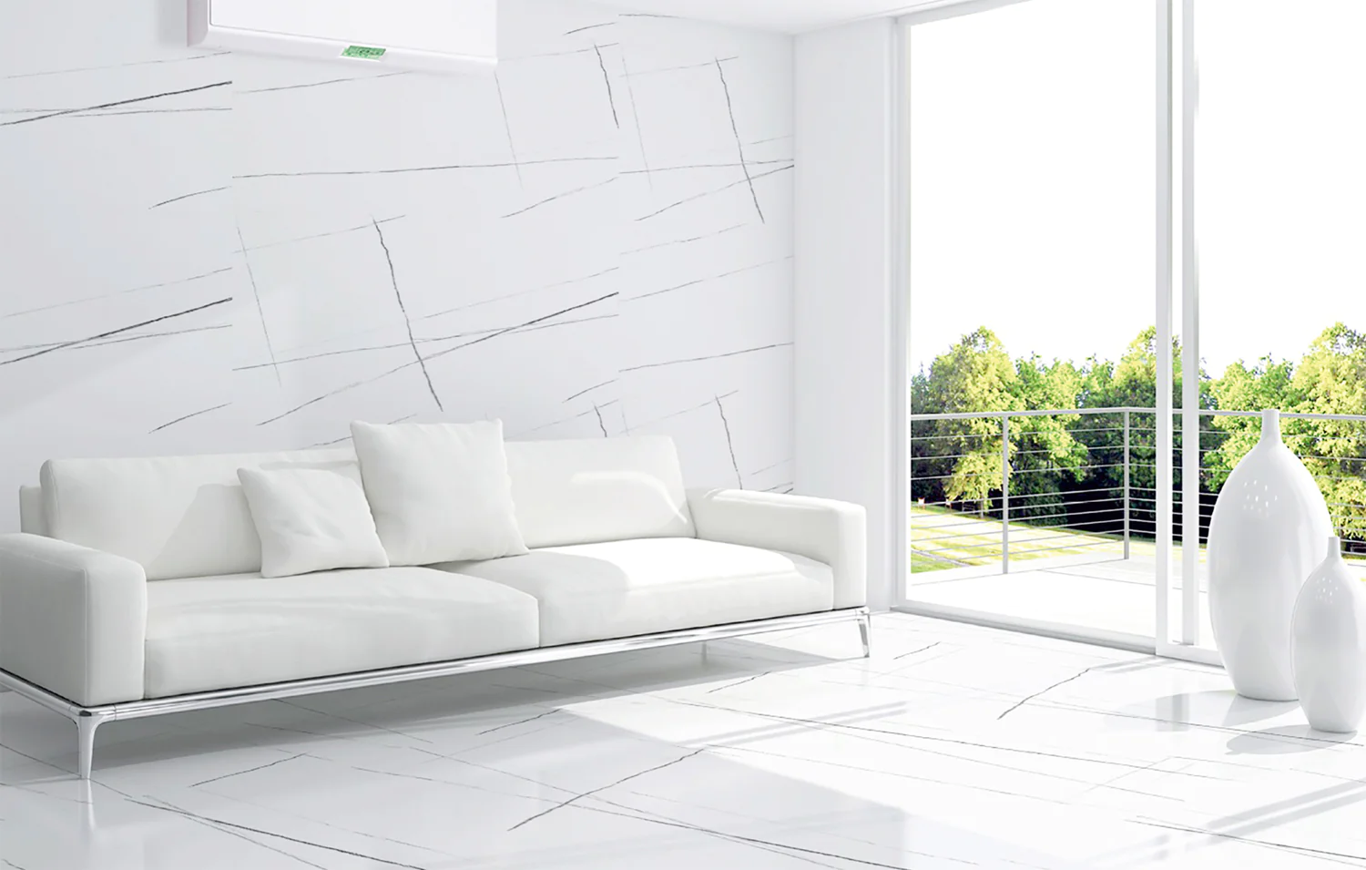 Плитка керамогранитная AZARIO LUVR WHITE 60х120 High Glossy (P4030821120HG) — фото №4