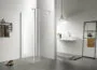 Душевая перегородка Azario CHICAGO 1100х1950 прозрачное стекло 8 мм, покрытие EASY CLEAN, подвижная доп.перегородка 30 см, цвет профиля серебро (AZ-NAR6321 1100) — фото №3