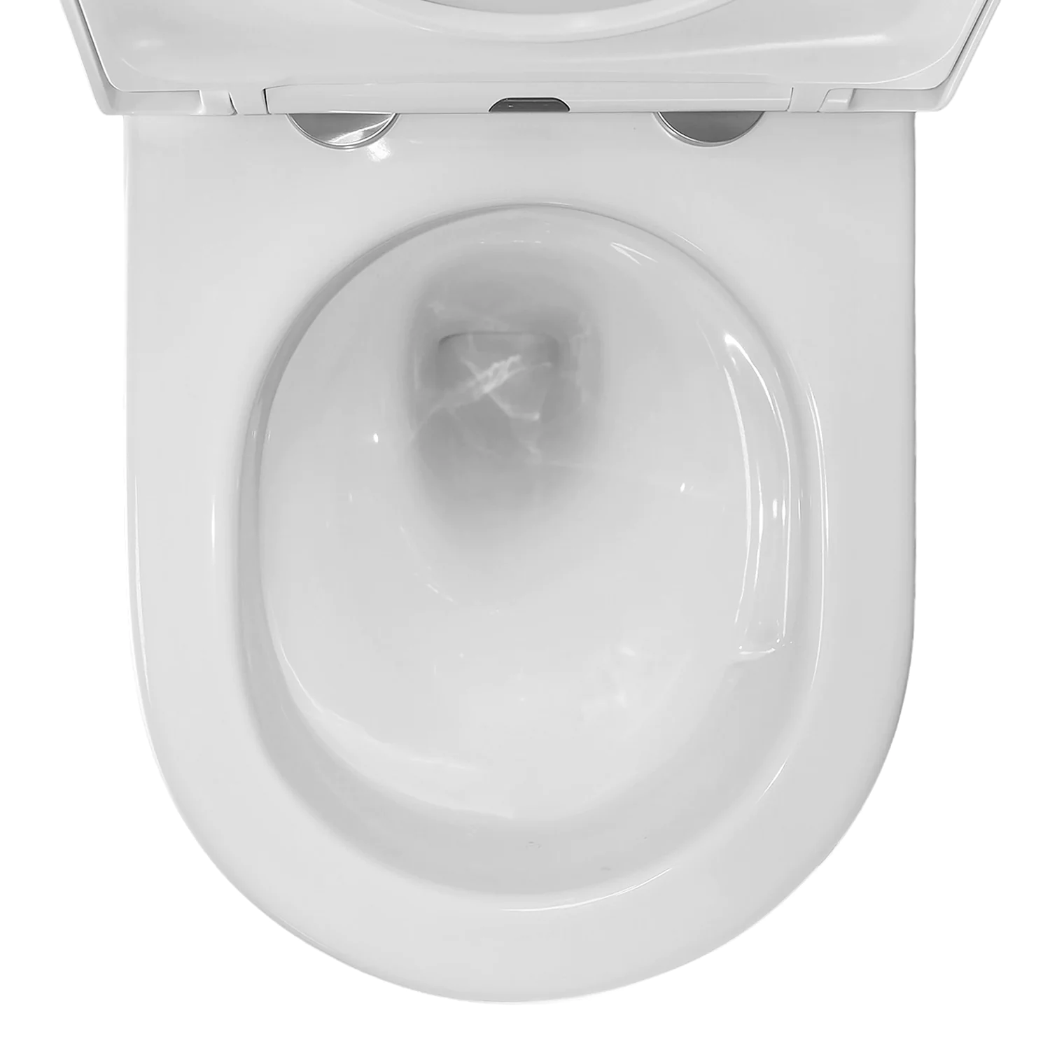 Унитаз подвесной Azario ORMI 490х360х365 безободковый, система смыва Торнадо, с быстросъемным сиденьем микролифт (AZ-0253VD) — фото №8