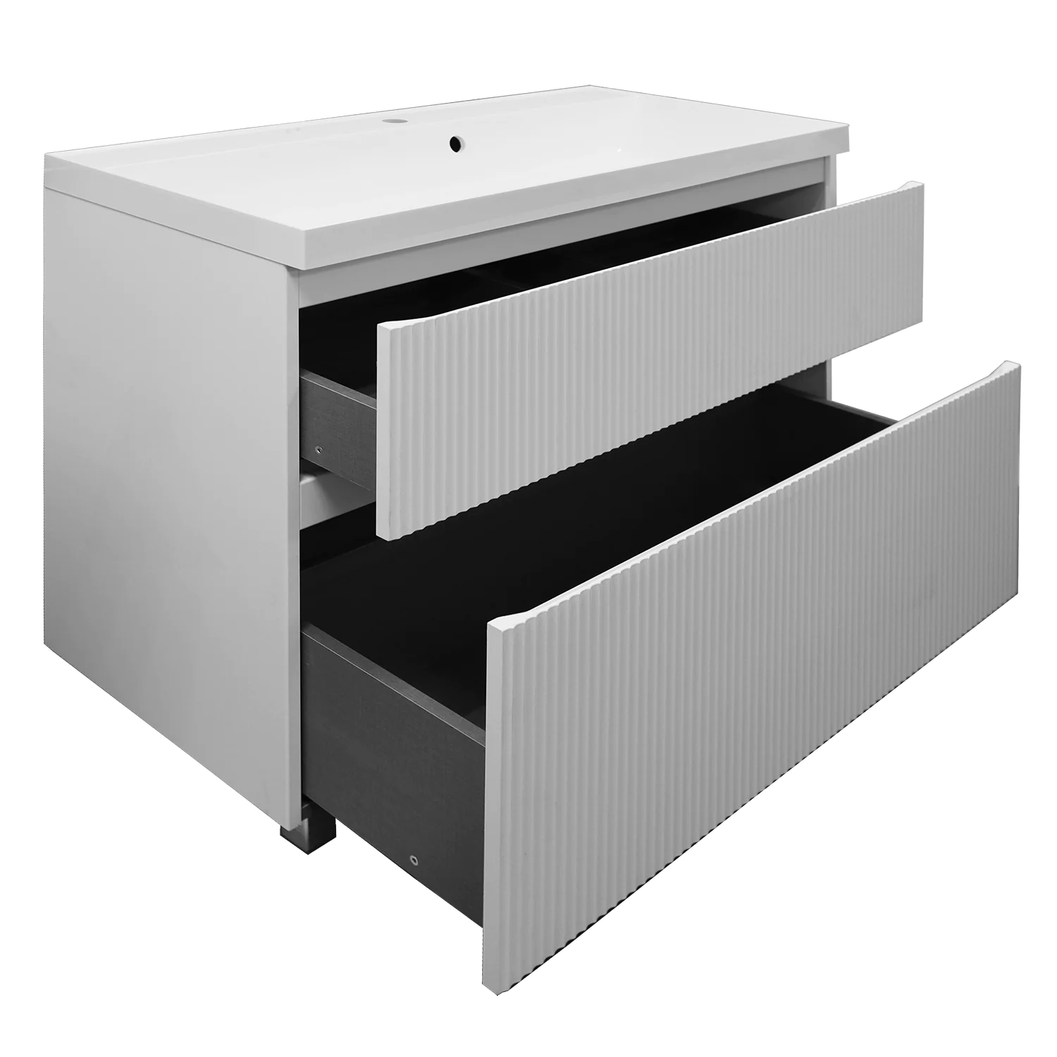 Тумба Azario Viola 100/2Н напольная БЕЛЫЙ МАТОВЫЙ БЕЗ РАКОВИНЫ Астория 100 (CS00096734) — фото №4