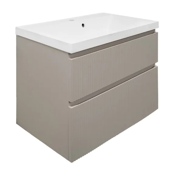 Комплект Azario Тумба Viola 80/2 подвесная БЕЖЕВЫЙ под раковину Астория 80 (CS00097144)