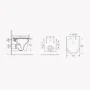 Сет 3 в 1 инсталляция Grohe Rapid SL с клавишей смыва + подвесной унитаз Azario Teramo c быстросъемным сиденьем микролифт (38772001+AZ-0053) — фото №6