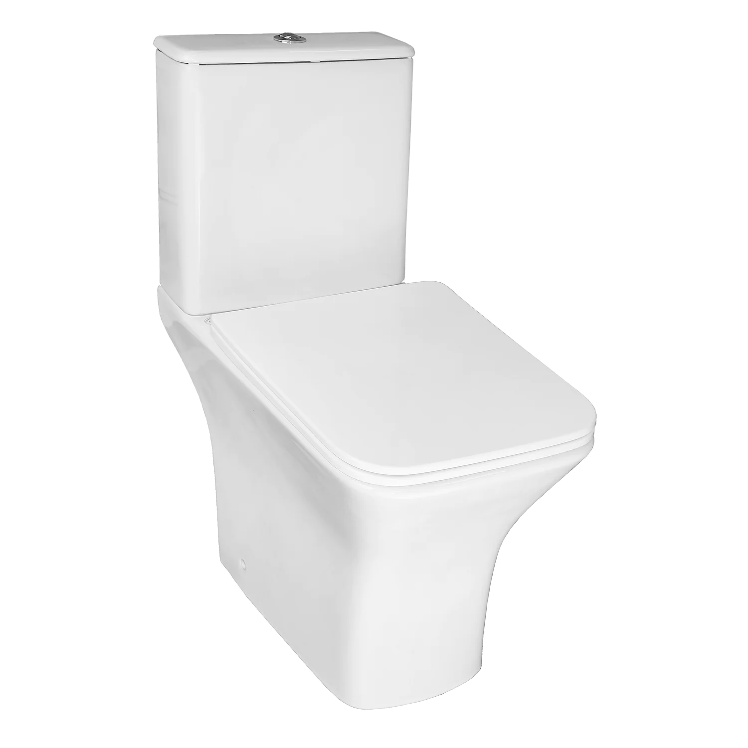 Унитаз-компакт Azario FRETTA Square N 340х650х770 напольный, безободковый, c быстросъемным сиденьем микролифт (AZ-1038A N) — фото №2