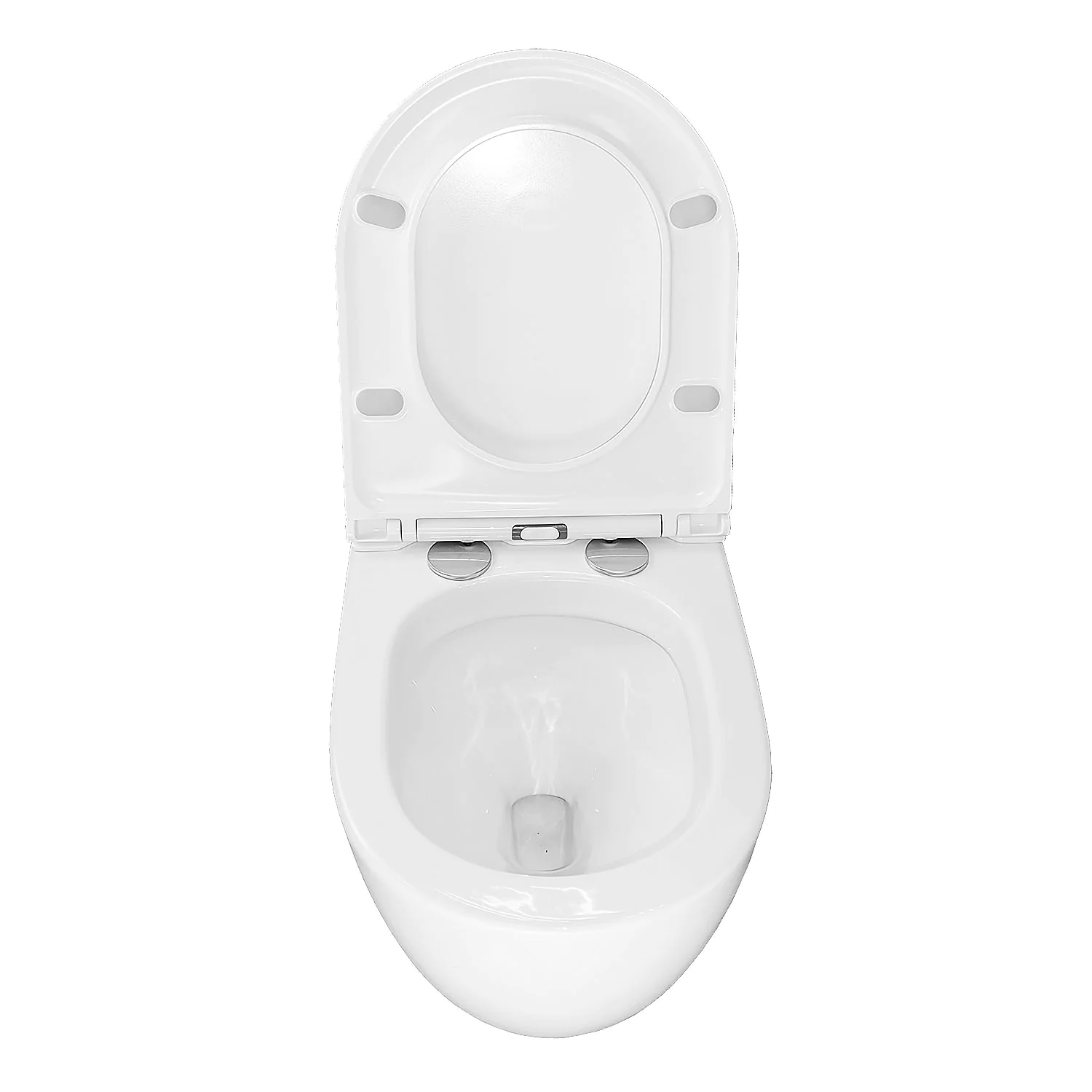 Унитаз импульсный Azario 360х570х375 подвесной, полукруглый, быстросъемное сиденье микролифт, монтажная рама в комплекте (AZ-102C) — фото №5