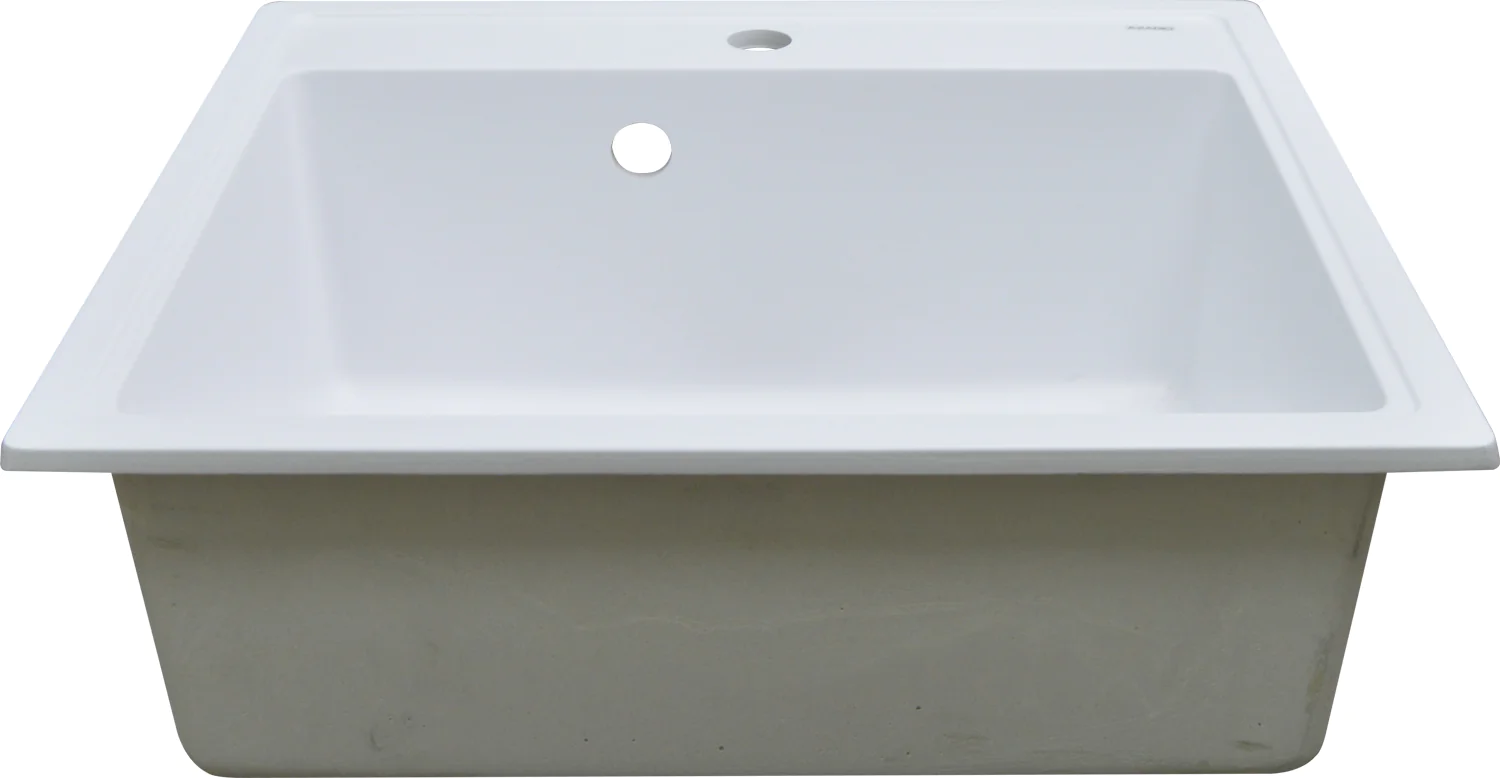 Кухонная мойка AZARIO Litos 570x505x200 искусственный мрамор, цвет Белый (CS00078321) — фото №3