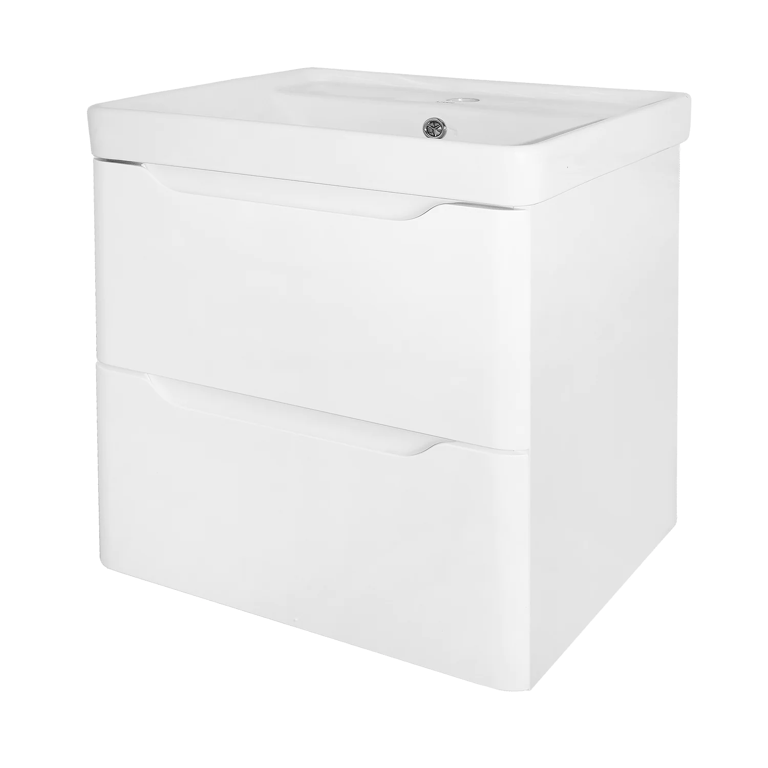 Комплект Azario Тумба LOTOS 50/2 510х425х570 подвесная, с раковиной Monte 50 белый гланцевый (CS00094662) — фото №1
