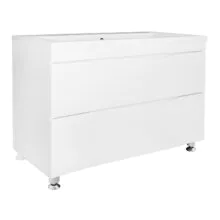 Комплект Azario Тумба Эстима 100/2Н 995х450х850 напольная, с раковиной Астория 100, белый глянцевый (CS00094590)