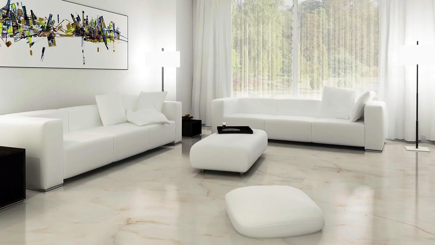 Плитка керамогранитная AZARIO ONICE HONEY 60х120 Glossy (P2050821120G) — фото №6