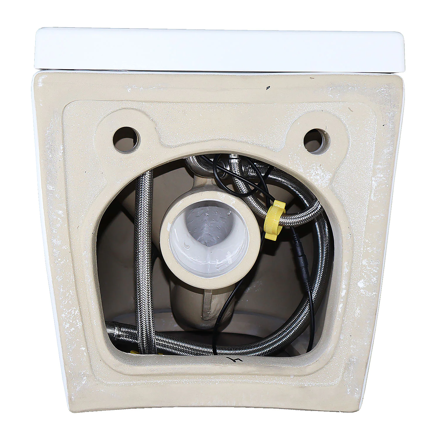 Унитаз импульсный Azario 360х570х375 подвесной, полукруглый, быстросъемное сиденье микролифт, монтажная рама в комплекте (AZ-102C) — фото №11