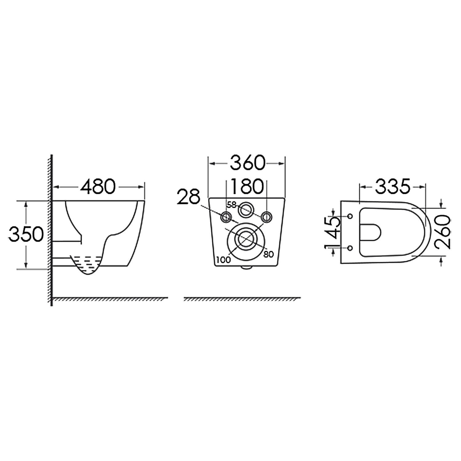 Унитаз подвесной Azario PRO 360х480х3500 безободковый, c быстросъемным сиденьем микролифт полипропилен (CS-1049SB) — фото №13