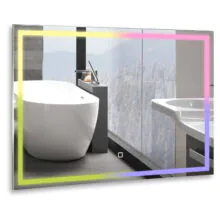 Зеркало AZARIO Livia-RGB 800х600 сенсорный выключатель с функцией диммера, мульти-цвет (LED-00002638)