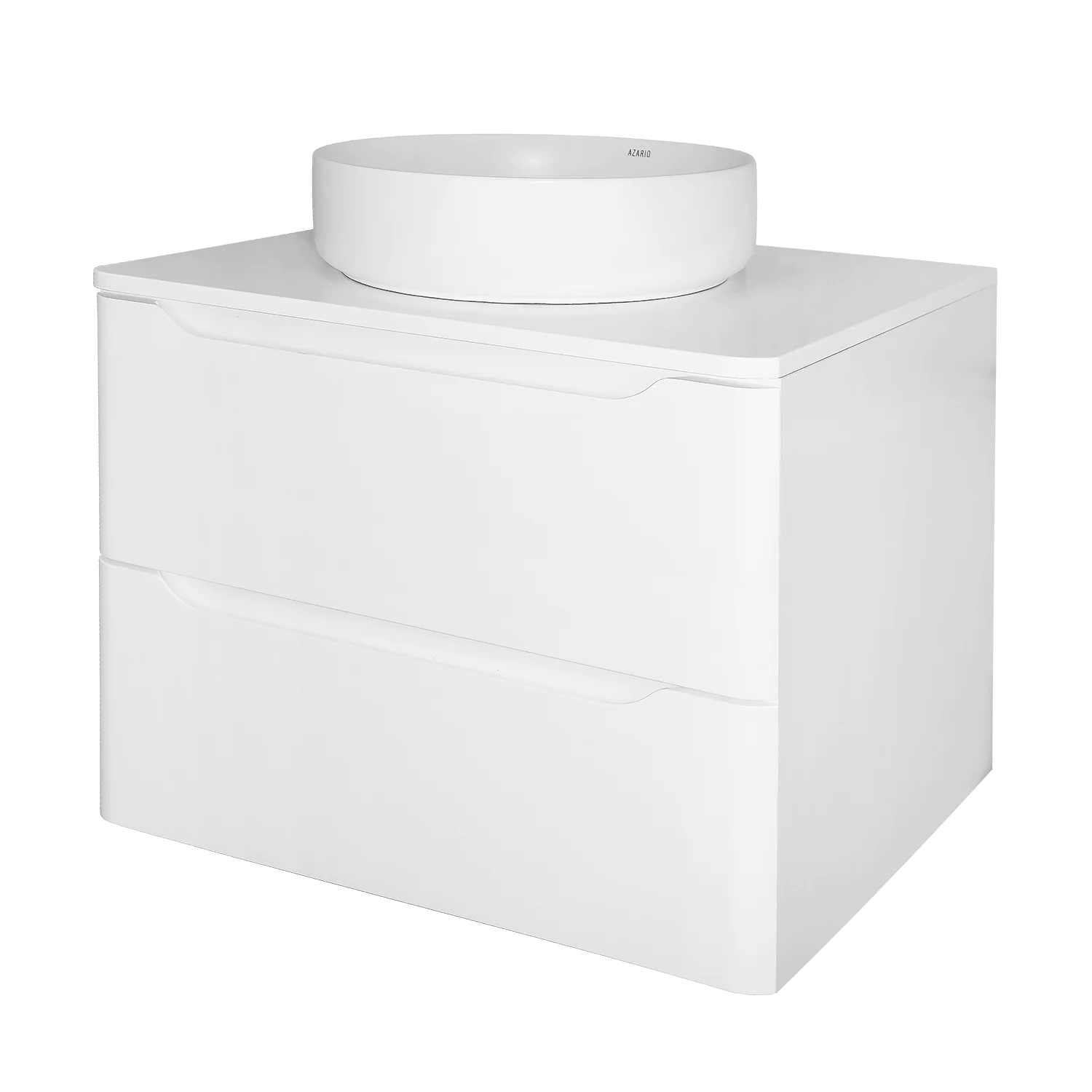 Тумба Azario LOTOS 60/2 600х460х500 подвесная, без раковины, белый глянцевый (CS00084142) — фото №6
