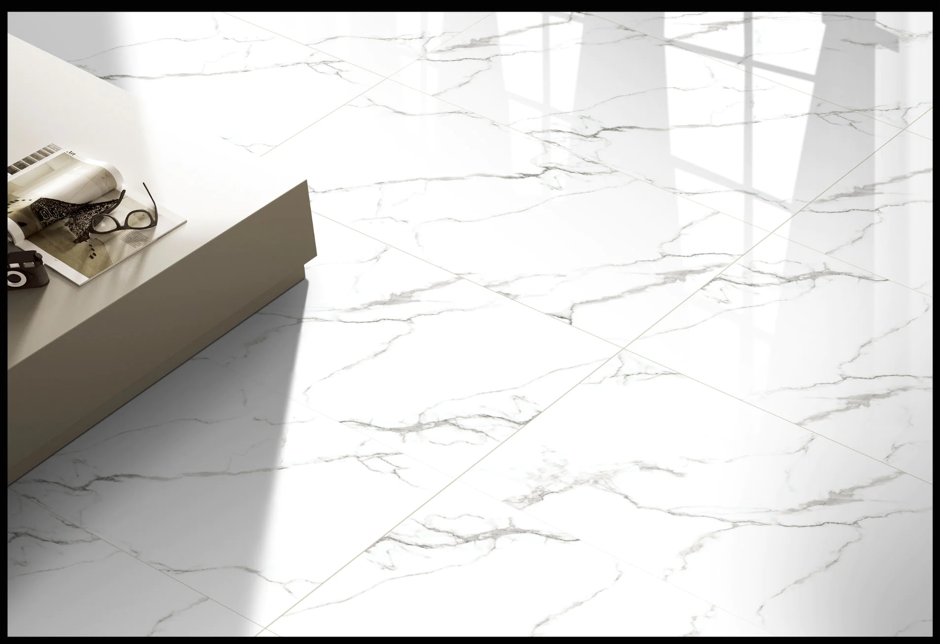 Плитка керамогранитная AZARIO CANOVA WHITE 60х120 Sugar (P4110821144) — фото №8
