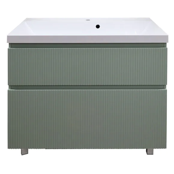 Комплект Тумба Azario Viola 100/2Н напольная ФИСТАШКОВЫЙ с раковиной Астория 100 (CS00097145)