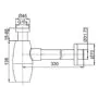 Сифон для раковины AZARIO G 1 1/4, без выпуска, бочонок, латунь, бронза (AZ-115-BR) — фото №2