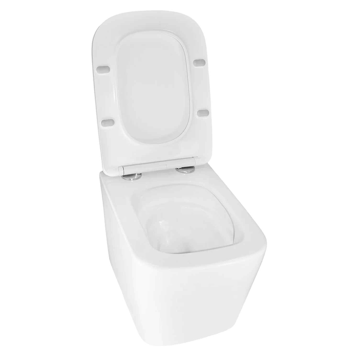 Унитаз подвесной Azario Cascad M 490x345x325 безободковый, система смыва «Скрытое Торнадо», с быстросъемным сиденьем микролифт (AZ-10002) — фото №4