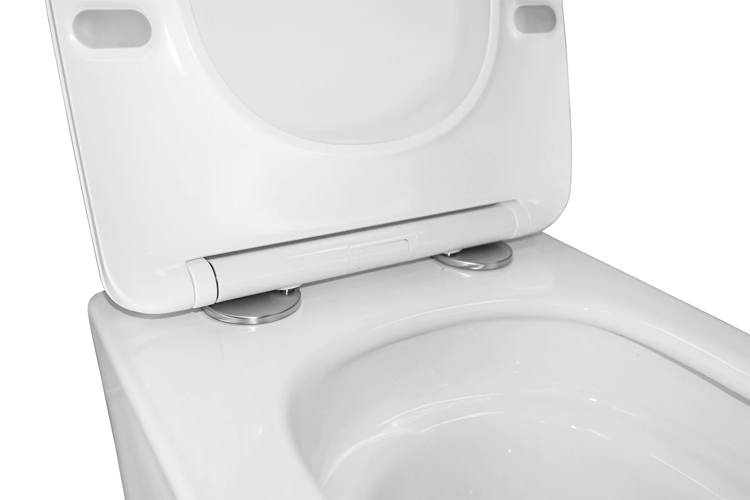 Унитаз подвесной Azario Cascad M 490x345x325 безободковый, система смыва «Скрытое Торнадо», с быстросъемным сиденьем микролифт (AZ-10002) — фото №6