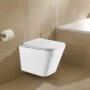 Унитаз подвесной Azario Teramo 490х355х365 безободковый, квадратный, с системой антивсплеск (Торнадо) в комплекте с сидением микролифт (AZ-0052-UQ) — фото №17