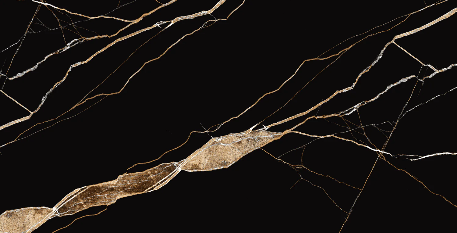 Плитка керамогранитная AZARIO VOLCANO BLACK 60х120 High Glossy (P3110821120HG) — фото №2