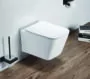 Унитаз подвесной Azario NOVA 530х350х360 безободковый, с ультра тонким сиденьем микролифт, белый (AZ-2216) — фото №2