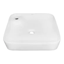 Раковина накладная Azario 460x460x100 квадратная, белый глянец (AZ-2181)