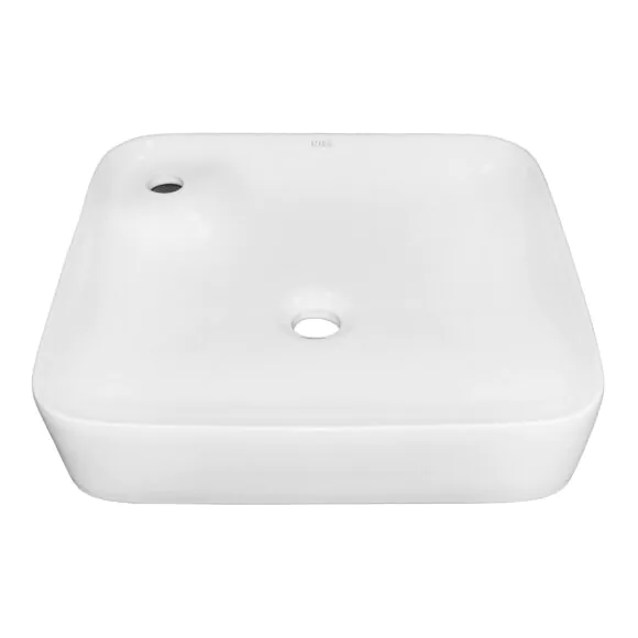 Раковина накладная Azario 460x460x100 квадратная, белый глянец (AZ-2181)