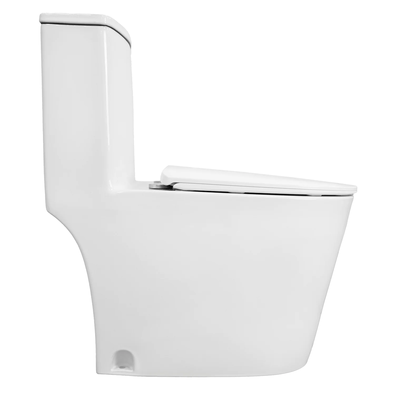 Унитаз-моноблок Azario ANSA 385х695×775 безободковый, в комплекте с сиденьем дюропласт микролифт, белый (AZ-2301) — фото №8