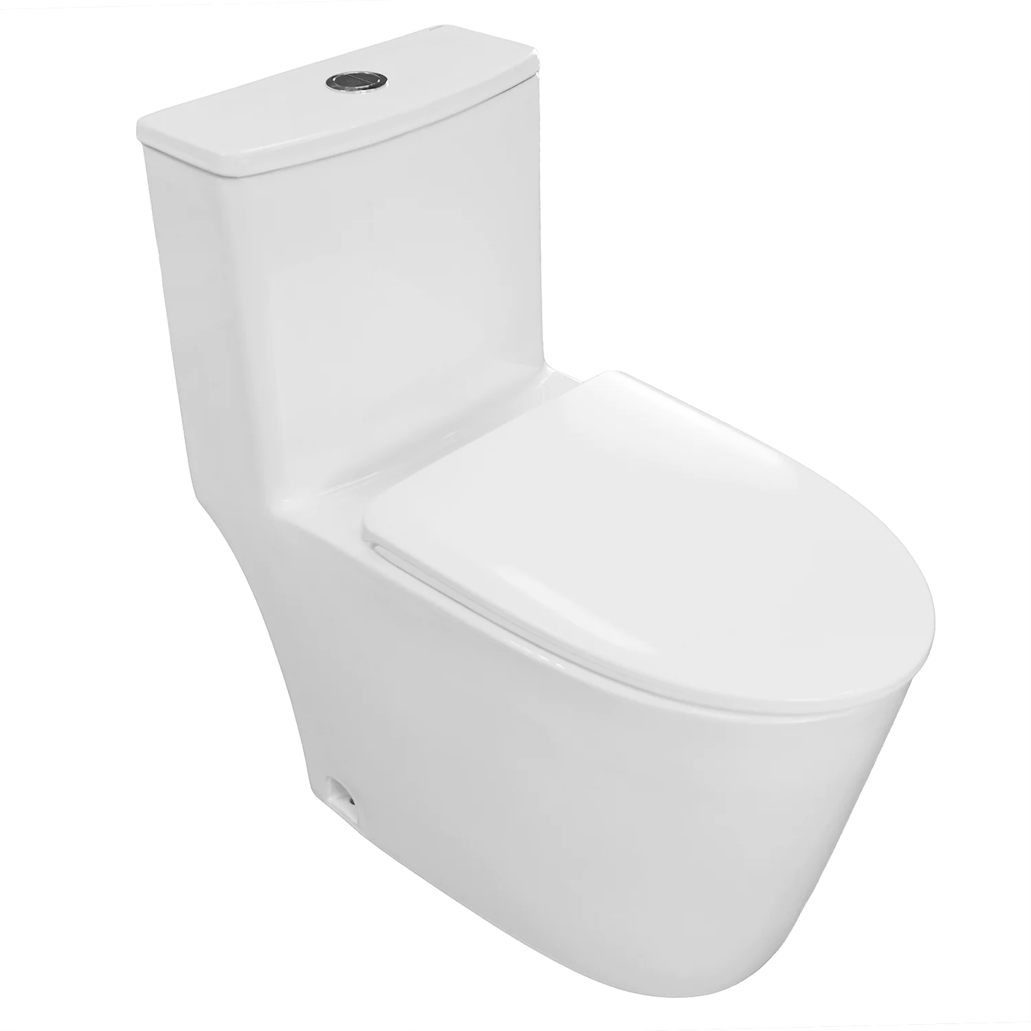 Унитаз-моноблок Azario ANSA 385х695×775 безободковый, в комплекте с сиденьем дюропласт микролифт, белый (AZ-2301) — фото №2