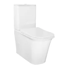 Унитаз-компакт Azario VELISE 355х625×810 напольный, безободковый в комплекте с быстросъемным сиденьем микролифт (AZ-1222A)