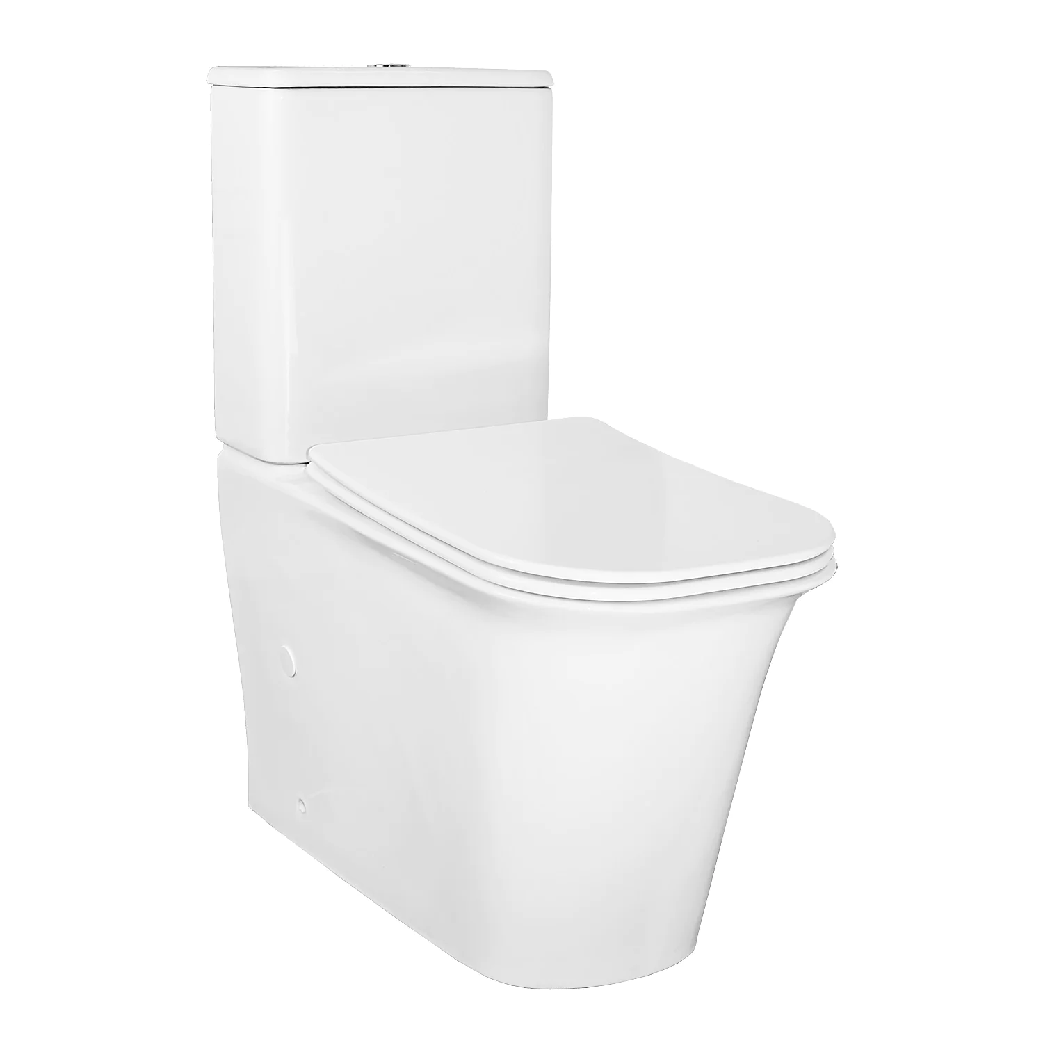 Унитаз-компакт Azario VELISE 355х625×810 напольный, безободковый в комплекте с быстросъемным сиденьем микролифт (AZ-1222A) — фото №1