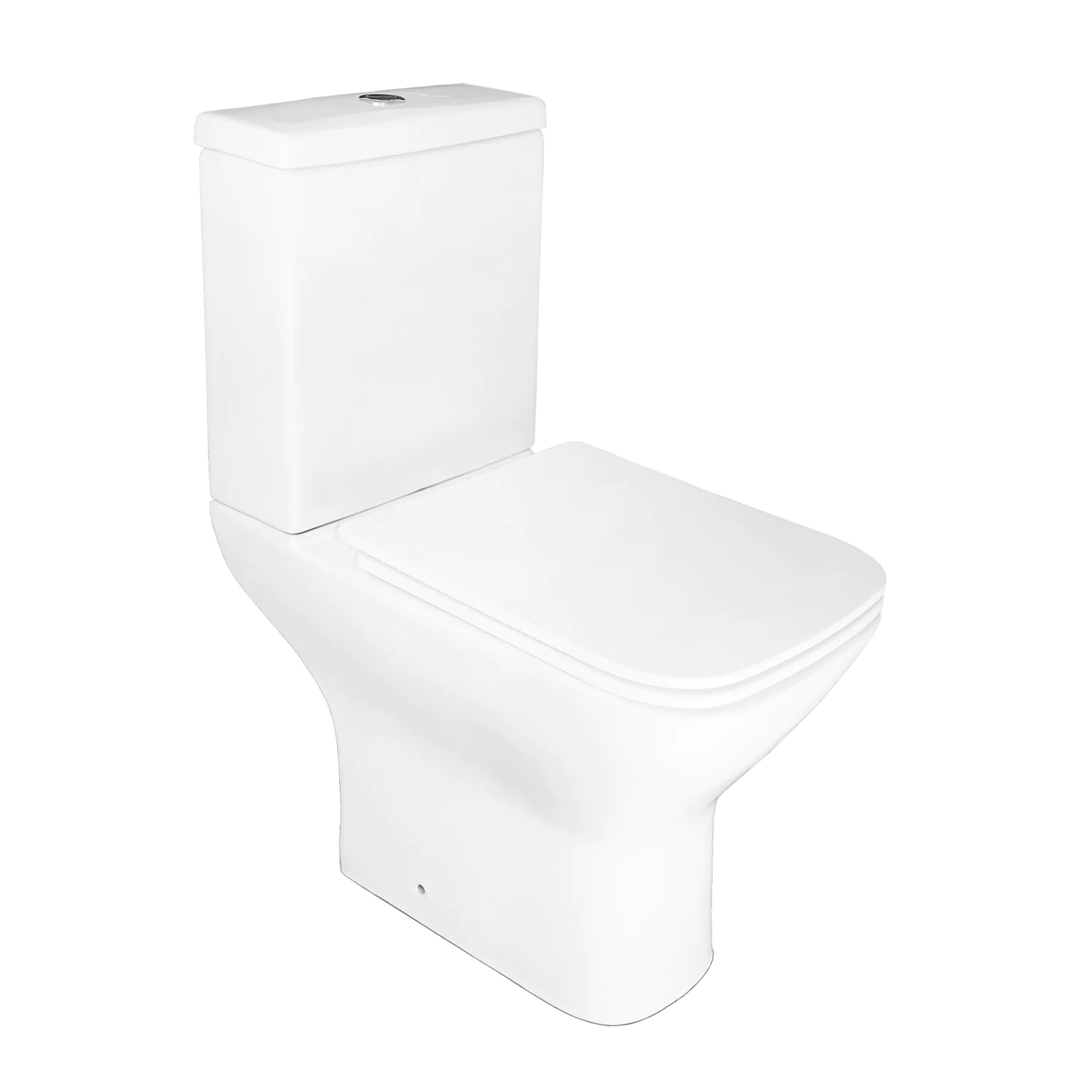 Унитаз-компакт Azario Iris 600х380х775 напольный, безободковый, с сиденьем микролифт (AZ 8353) — фото №1