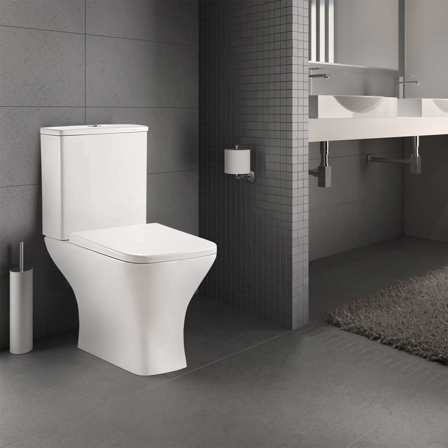 Унитаз-компакт Azario Nigel 385х616х785 напольный, безободковый, с быстросъемным сиденьем микролифт (AZ-55) — фото №13