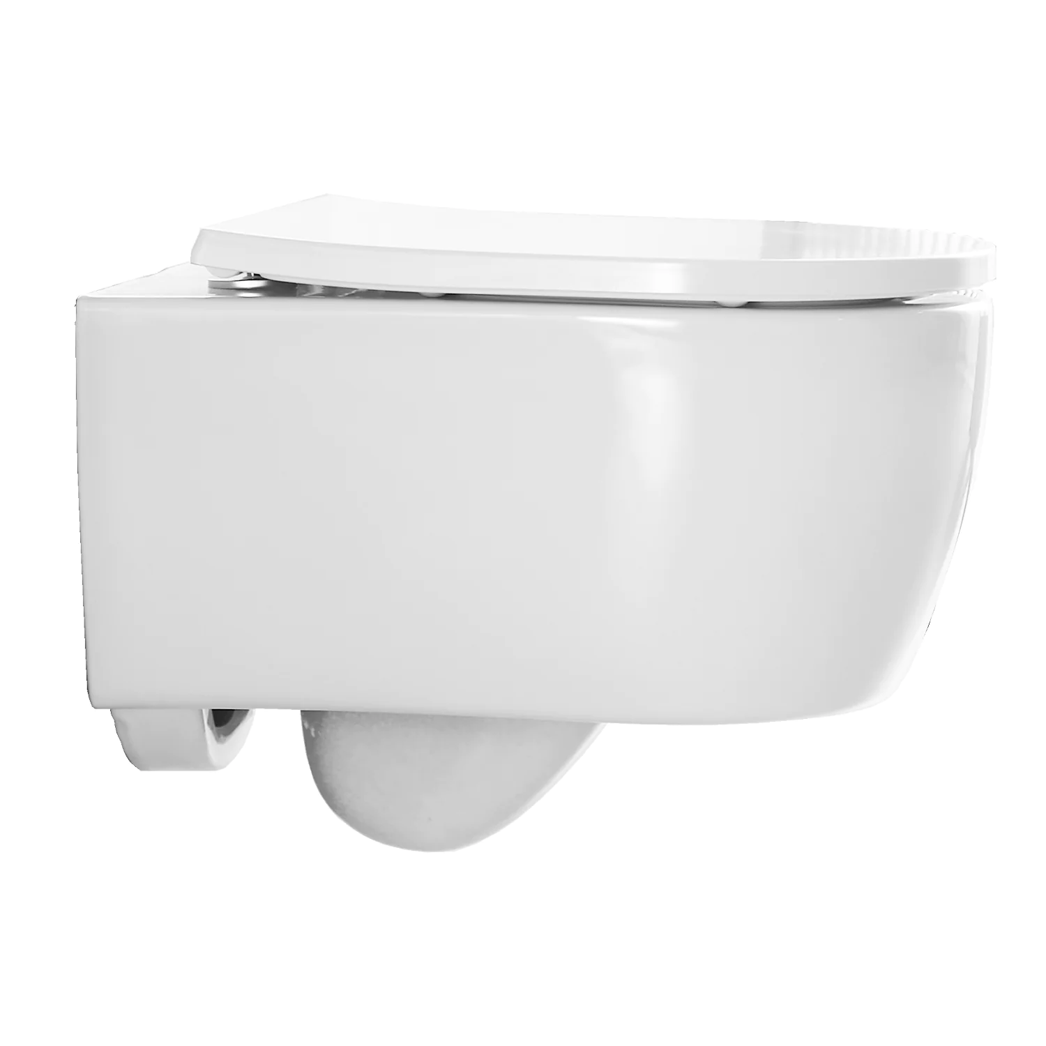 Унитаз подвесной Azario NEMI 530*360*360 безободковый, система слива «Торнадо», с быстросъемным сиденьем микролифт (AZ-1293WH) — фото №2