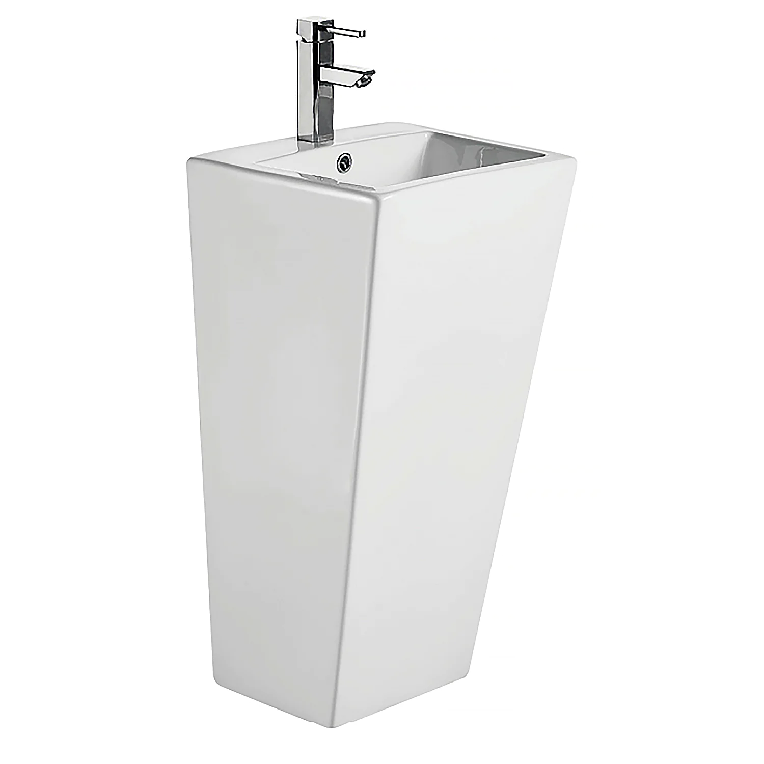 Раковина напольная AZARIO FRETTA SQUARE 440х380х835 отдельностоящая, прямоугольная (AZ-303) — фото №1